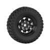 LAFEINA 78mm RC Tyre and Wheel Set, 1.55 inch Beadlock Alloy Rim and Tire for 1:10 RC Crawler Car Tamiya CC01 CC02 LC70 MST JIMNY AX90069 D90 TF2 (B Black) view 2