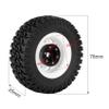 LAFEINA 78mm RC Tyre and Wheel Set, 1.55 inch Beadlock Alloy Rim and Tire for 1:10 RC Crawler Car Tamiya CC01 CC02 LC70 MST JIMNY AX90069 D90 TF2 (B Black) view 3