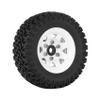 LAFEINA 78mm RC Tyre and Wheel Set, 1.55 inch Beadlock Alloy Rim and Tire for 1:10 RC Crawler Car Tamiya CC01 CC02 LC70 MST JIMNY AX90069 D90 TF2 (B White) view 3