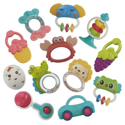 Baby Toys 612 Months, 12PCS Baby Rattle & Teether Set, Sensory Learning Toys for Infants, BPA Free Montessori Toys for Newborn Boys & Girls
