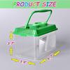 Bug Catcher Kit for Kids,Educational Bugnoculars Bug Viewer Container with Tweezers Built in Double 5X Magnifier and Ruler to Catch & Observe Spider Frog Butterfly Fish Silkworm and Reptile (Green) view 2