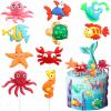 10 Pieces Under the Sea Cake Topper Decorations Ocean Cupcake Decorations Crab Cakes Topper Fishing Cake Sea Animal Party Decoration for Baby Shower Supplies Ocean Theme Birthday Party Supplies view 1