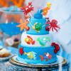 10 Pieces Under the Sea Cake Topper Decorations Ocean Cupcake Decorations Crab Cakes Topper Fishing Cake Sea Animal Party Decoration for Baby Shower Supplies Ocean Theme Birthday Party Supplies view 2