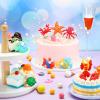10 Pieces Under the Sea Cake Topper Decorations Ocean Cupcake Decorations Crab Cakes Topper Fishing Cake Sea Animal Party Decoration for Baby Shower Supplies Ocean Theme Birthday Party Supplies view 4