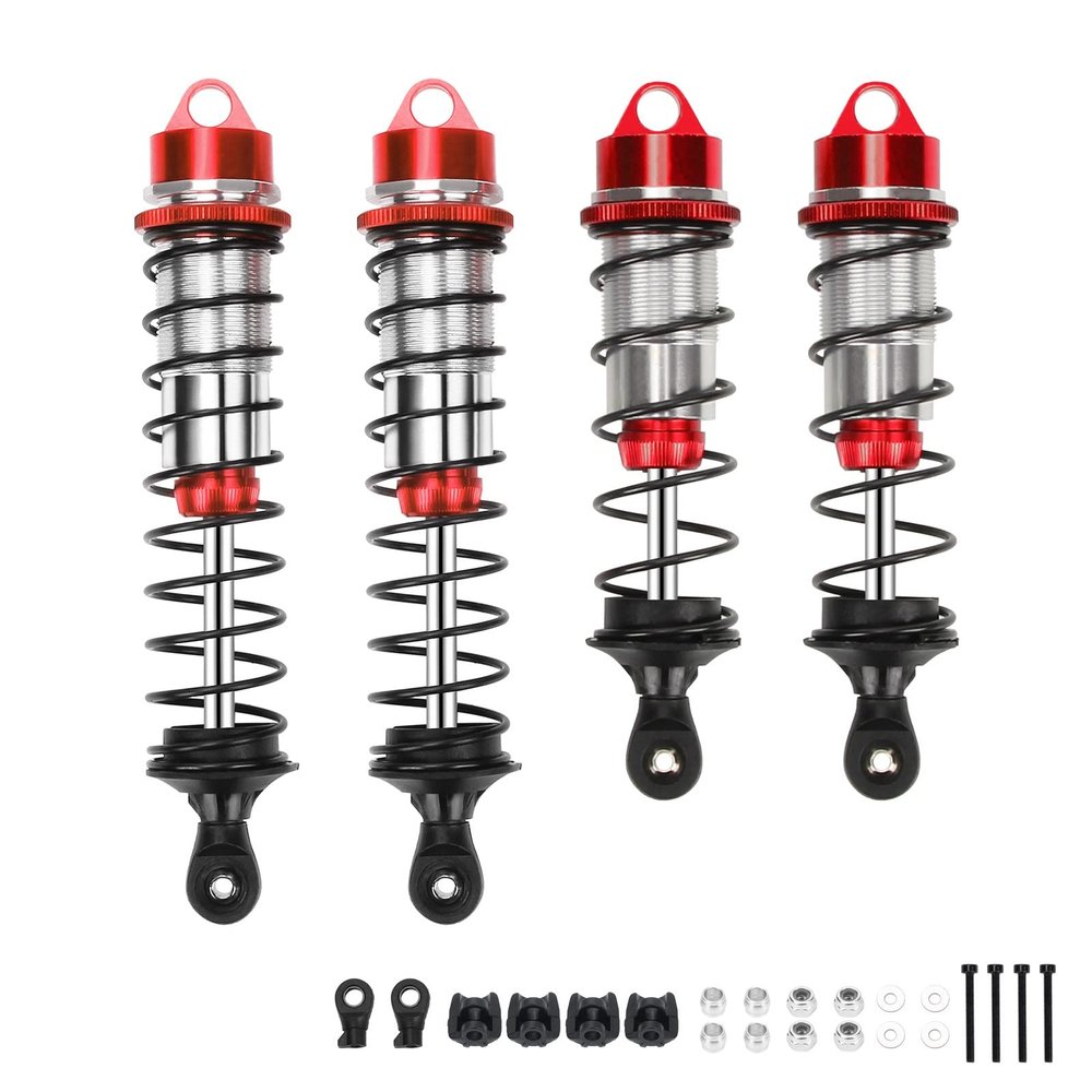 RCAWD Shock Absorber 110mm 130mm for ARRMA 1/8 Kraton 4wd Roller, Kraton 6s V5 Blx, Notorious 6s V5 Blx, Outcast 6s Blx, Talion 6s Blx Upgrades, Front Rear RC Shocks Damper #ARA330764#ARA330765 Red