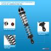 RCAWD Shock Absorber 110mm 130mm for ARRMA 1/8 Kraton 4wd Roller, Kraton 6s V5 Blx, Notorious 6s V5 Blx, Outcast 6s Blx, Talion 6s Blx Upgrades, Front Rear RC Shocks Damper #ARA330764#ARA330765 Black view 4