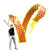 DSJUGGLING 3D Dragon Poi with 340g Weighted Ball & 1.1 Meters Swing Rope - Silk Flowy Shaking & Flinging Chinese Golden Dragon Ribbon Streamer + Travel Bag! (8 Meters (26.2 FT), Golden Gold Dragon) view 1