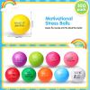 Sotiff Stress Balls for Adults - 100 Pcs Colorful Foam Stress Relief Gift Toys with Motivational Quotes - Bulk Squeeze Balls for Office Relief Employee Appreciation(Ten Colors,Inspirational) view 2