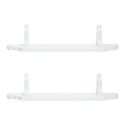 1:12 Scale Dollhouse Wall Shelf 2Pcs Miniature Floating Shelves, White Storage Racks for Dollhouse Furniture Decor, Mini House Living Room or Bedroom Accessory