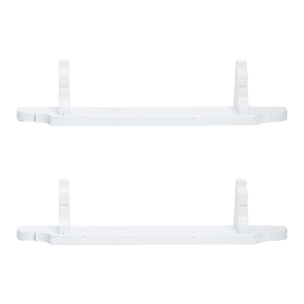 1:12 Scale Dollhouse Wall Shelf 2Pcs Miniature Floating Shelves, White Storage Racks for Dollhouse Furniture Decor, Mini House Living Room or Bedroom Accessory