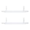 1:12 Scale Dollhouse Wall Shelf 2Pcs Miniature Floating Shelves, White Storage Racks for Dollhouse Furniture Decor, Mini House Living Room or Bedroom Accessory view 1
