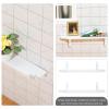 1:12 Scale Dollhouse Wall Shelf 2Pcs Miniature Floating Shelves, White Storage Racks for Dollhouse Furniture Decor, Mini House Living Room or Bedroom Accessory view 3