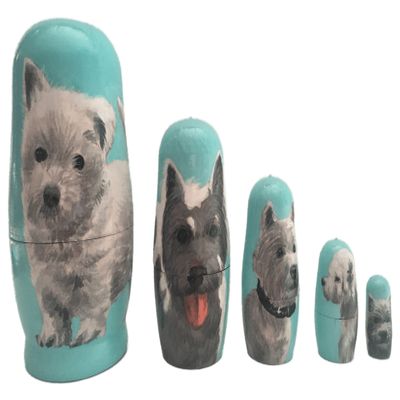 Westie nesting doll