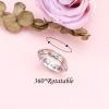 HOOHWE Anxiety Ring for Women 925 Sterling Silver Rose Spinner Fidget Rings Worry Relieving Boredom ADHD Autism Band Rings Anti Stress Jewelry for Women Men Size 7 view 3