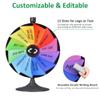 WinSpin 24 Inch Dual Use Prize Wheel Carnival Games - Roulette Wheel with Dry Erase Marker - 12 Slots Tabletop and Floor Heavy Duty Spinning Wheel for Carnival,Trade Shows, Parties and Outdoor Events view 4