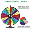 WinSpin 36 Inch Heavy Duty Prize Wheel Dual Use Adjustable Tabletop and Floor Stand Large Fortune Wheel with Dry Erase Marker & Eraser 18 Slots Spinning Wheel for Carnival Spinner Game Tradeshow view 4
