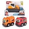 Dickie Toys ABC Streety 204112007 Push Car for Babies and Toddlers from 1 Year Old, Bulldozer, Fire Brigade or Rubbish Collection, 15 cm Toy Car, Orange view 1