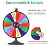 WinSpin 24 Inch Heavy Duty Prize Wheel Dual Use Adjustable Tabletop and Floor Stand Fortune Wheel with Dry Erase Marker & Eraser 14 Slots Spinning Wheel for Carnival Spinner Game and Tradeshow view 4
