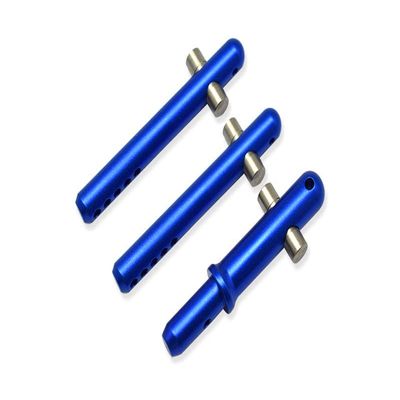 GPM For Arrma 1/7 FIRETEAM Tactical Unit 6S BLX ARA7618 Upgrade Parts Aluminum + Stainless Steel Front+Rear Body Post - 3Pc Set Blue