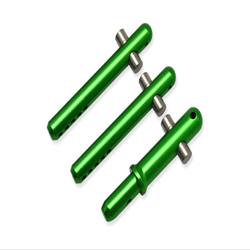 GPM For Arrma 1/7 FIRETEAM Tactical Unit 6S BLX ARA7618 Upgrade Parts Aluminum + Stainless Steel Front+Rear Body Post - 3Pc Set Green