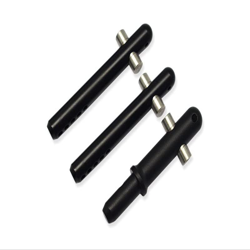 GPM For Arrma 1/7 FIRETEAM Tactical Unit 6S BLX ARA7618 Upgrade Parts Aluminum + Stainless Steel Front+Rear Body Post - 3Pc Set Black