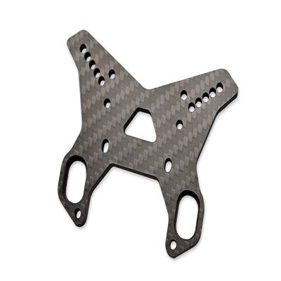 GPM for Arrma 1/8 TLR Tuned Typhon ARA8306 Upgrade Parts Carbon Fiber Front Shock Tower (5mm Thickness) -1Pc Set Black