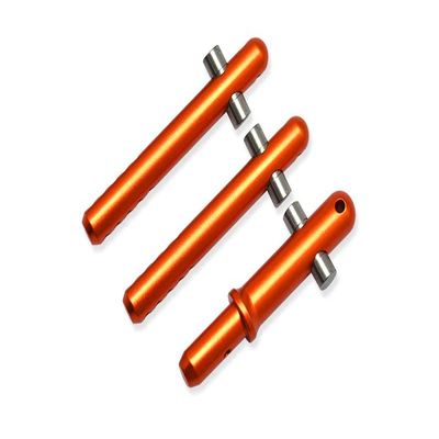 GPM For Arrma 1/7 FIRETEAM Tactical Unit 6S BLX ARA7618 Upgrade Parts Aluminum + Stainless Steel Front+Rear Body Post - 3Pc Set Orange