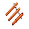 GPM For Arrma 1/7 FIRETEAM Tactical Unit 6S BLX ARA7618 Upgrade Parts Aluminum + Stainless Steel Front+Rear Body Post - 3Pc Set Orange view 1