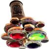 Antique Brass Kaleidoscope Unique Kaleidoscope for Wheel Kaleidoscope Nautical Gift by Nautical Export India (with Stand), Full Length :- 18 Centimeters view 1
