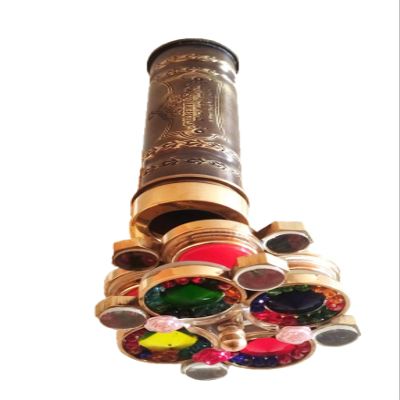 Antique Nautical Kaleidoscope Brass Unique Kaleidoscope for Kids Kaleidoscope Nautical Gift by Nautical Export India (with Stand)