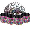 The Dreidel Company Metallic Coil Spring, Rainbow Magic Springy Toy for Kids, Party Favor, Birthday Parties, Carnival Prizes, Goody Bag Filler, 3" (4-Pack) view 1