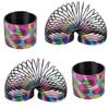 The Dreidel Company Metallic Coil Spring, Rainbow Magic Springy Toy for Kids, Party Favor, Birthday Parties, Carnival Prizes, Goody Bag Filler, 3" (4-Pack) view 3