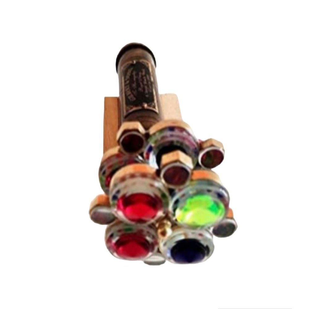 Antique Kaleidoscope Brass Unique Kaleidoscope Double Wheel Kaleidoscope Nautical Gift by Nautical Export India (Without Stand)