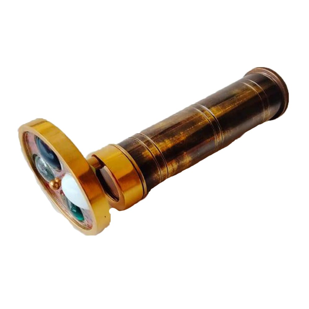 Antique Nautical Kaleidoscope Brass Unique Kaleidoscope for Kids Play Kaleidoscope Nautical Gift by Nautical Export India (with Stand)