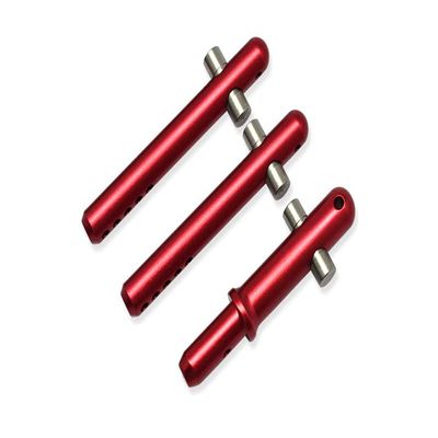 GPM For Arrma 1/7 FIRETEAM Tactical Unit 6S BLX ARA7618 Upgrade Parts Aluminum + Stainless Steel Front+Rear Body Post - 3Pc Set Red
