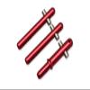 GPM For Arrma 1/7 FIRETEAM Tactical Unit 6S BLX ARA7618 Upgrade Parts Aluminum + Stainless Steel Front+Rear Body Post - 3Pc Set Red view 1