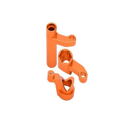 Team Corally 1/10 Sketer XL4S C-00191 Upgrade Parts Aluminum Steering Assembly - 3Pc Set Orange
