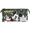 Disney Mickey Mouse Surprise Triple Fan Pencil Case, Military Green, 23 x 11 cm, Army Green, Talla nica, Triple Pencil Case Fan Surprise view 2