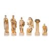 BeautifulGreekStatues Chess Set with Alabaster Board Ancient Greek Gods & Soldiers Gold Tone 13.7x13.7 inches view 4