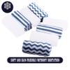 16 Pack Super Soft Baby Burp Cloths, Baby Washcloths, Ultra Absorbent Large Newborn Burping Cloth for Boy and Girl, Milk Spit Up Rags, Unisex for Baby Sensitive Skin, Navy Blue and White, 16 x 12 Inch view 2