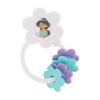 2 Pack Disney Princess Character Shape Rattle and Keyring Teether, Premium Toddler Birthday Toys, Infant Teething Toys, Great for Newborn Shower Gifts view 3