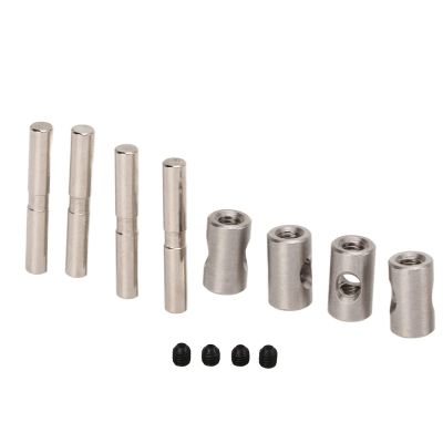 Dilwe RC Axle Pins, Steel Drive Shaft Pins with Set Screws for Summit 1/10 RC Car, RC Wheel Drive Adaptor Pin Wheel Axle Pin RC Accessories