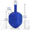 Zion Judaica Hanukkah Dreidels Multi Blue, White Medium Size Dridels Bulk Plastic Drydlech Hebrew Letters and English Transliteration Includes Traditional Chanukah Game Guide Ziplock Bag Hanuka Fun view 2