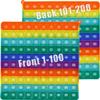 Double Side 1 100 200 Popper, Chart Pop, 200 Poper with Numbers, Square Popper for Elementary, Fidget Sensory Toy, Montessori Educational Gift for Kindergarten Classroom Kids 3 4 5 Year Old view 1
