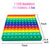 Double Side 1 100 200 Popper, Chart Pop, 200 Poper with Numbers, Square Popper for Elementary, Fidget Sensory Toy, Montessori Educational Gift for Kindergarten Classroom Kids 3 4 5 Year Old view 2