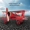 Retro Airplane Model, Red Metal Plane Model Aeroplane Model Toy, 21.1 X 18 X 7.7cm Highly Simulated Flying Toys, for Decoration, Gift view 2