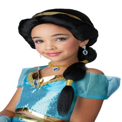 California Costumes, Arabian Princess Wig, Black