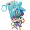 bebe mondo Fish Crinkle Baby Books 0-6 Months, Newborn Infant Tummy Time Toy High Contrast Sensory Baby Toys 6 to 12 Months Touch Feel Books, Shower for Boy Girl 1 Year Old, Shark view 1