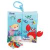 bebe mondo Fish Crinkle Baby Books 0-6 Months, Newborn Infant Tummy Time Toy High Contrast Sensory Baby Toys 6 to 12 Months Touch Feel Books, Shower for Boy Girl 1 Year Old, Shark view 4
