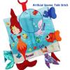 bebe mondo Fish Baby Books Toys 0-6-12-18 Months,Touch Feel Crinkle Soft Cloth Books for Babies Infant Newborn, Baby Girl Boy Shower Toys,Teething Teethers,Stroller Toy-Mermaid view 3